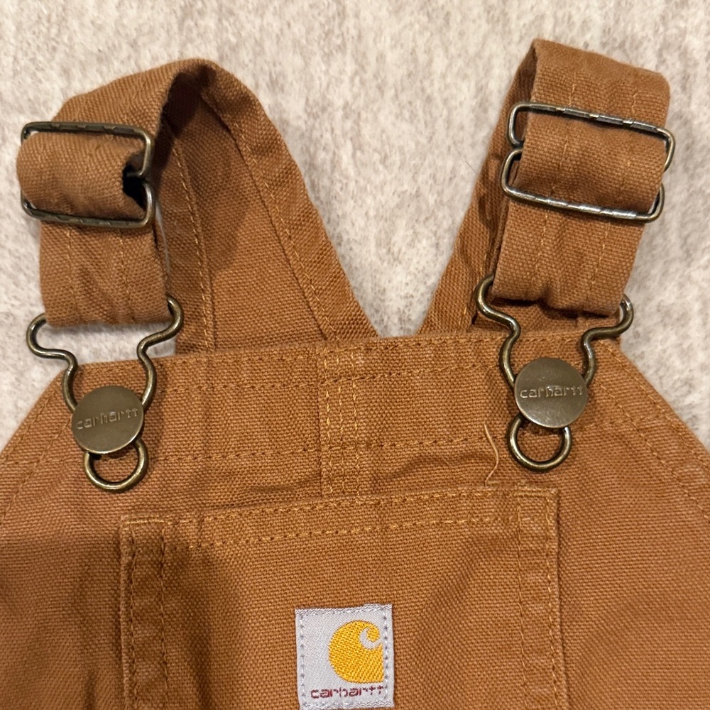 Carhartt Kids Overalls in Classic Brown - Picture 2 of 7